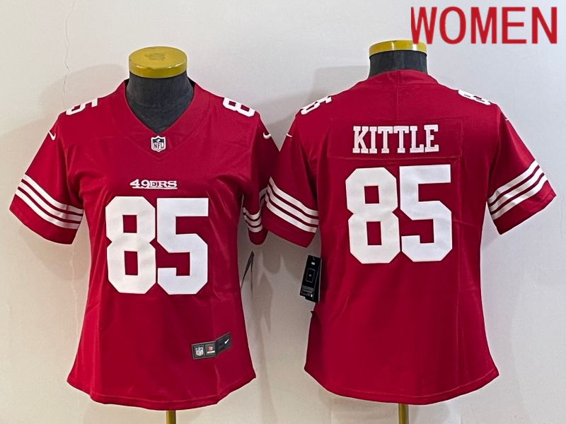 Women San Francisco 49ers #85 Kittle Red New 2022 Nike Limited Vapor Untouchable NFL Jersey->san francisco 49ers->NFL Jersey